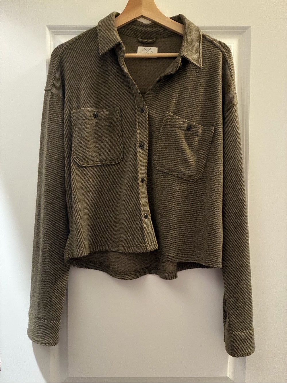 Thread & Supply Olive Green Button-Down Pocket Shirt